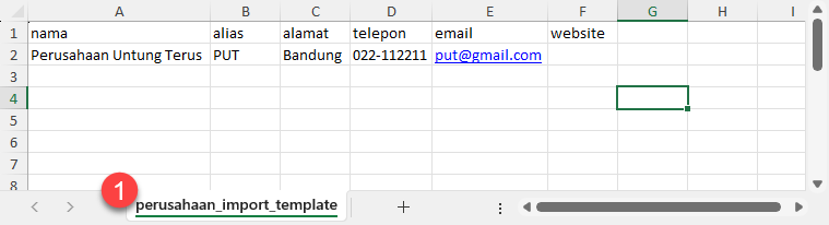 Perusahaan Iport Form